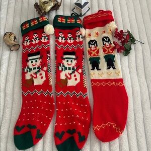 Festive Red Christmas Stockings Set